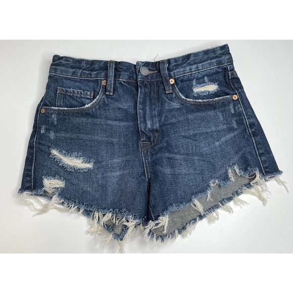 NEW Blank NYC The Barrow Denim Cut Off Jean Shorts Size 25 Women’s Blue - Picture 1 of 7